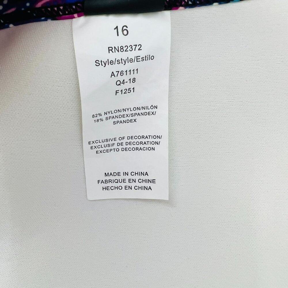 Island Escape Heaven Sent Scorpio Tankini Top Womens Swim Size 16 - Picture 8 of 10